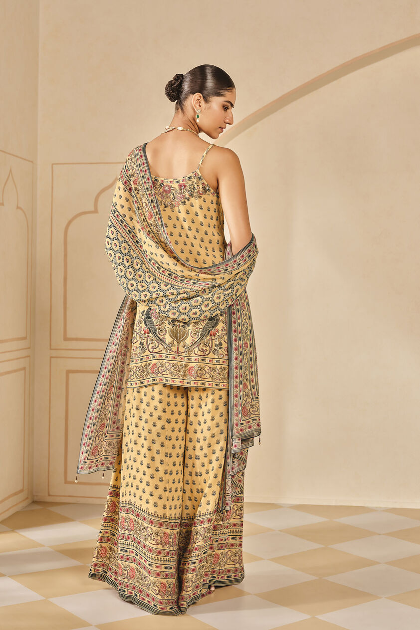 Arzoo Printed Sharara Set - Yellow, Yellow, image 4